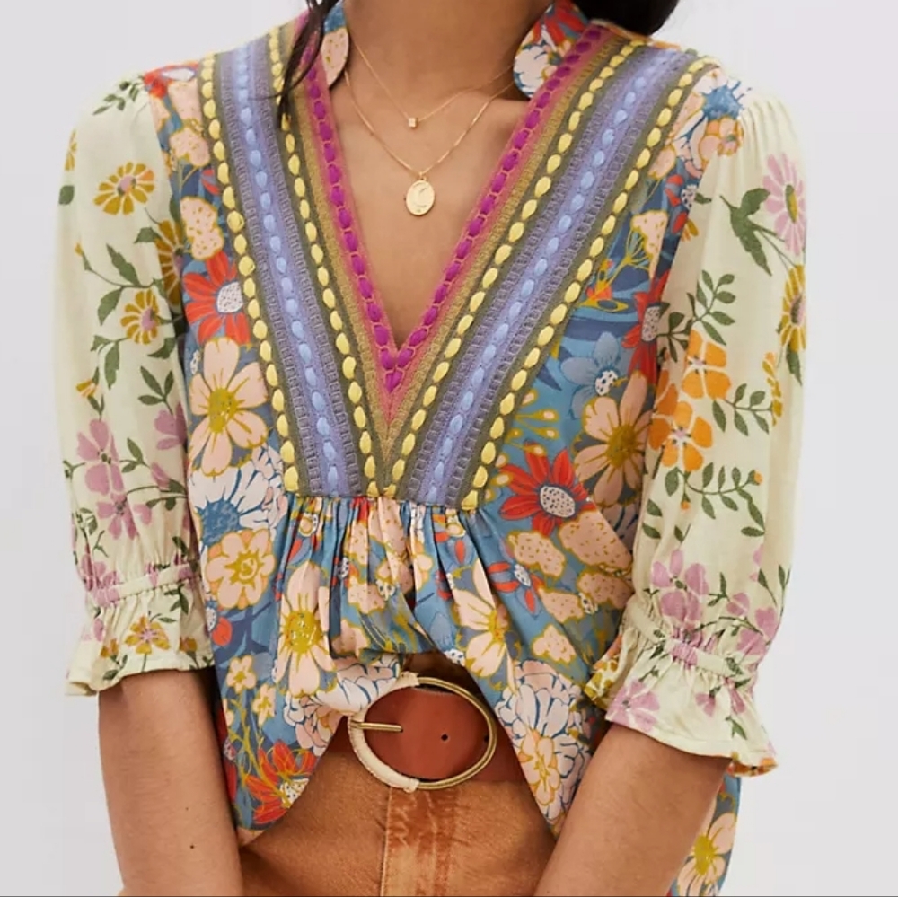 BI-nk Floral Flowy Top, Small